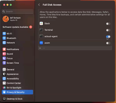 x360Recover for macOS full disk access