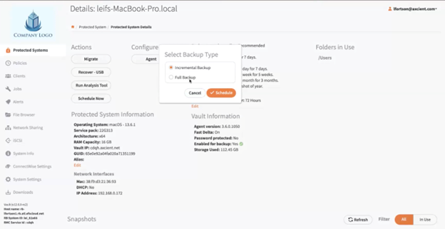 x360Recover for macOS details type