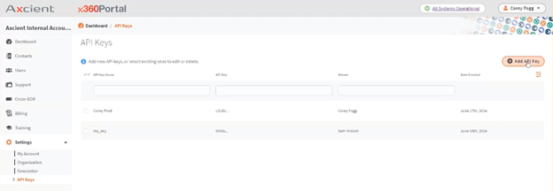 x360Recover Public APIs keys