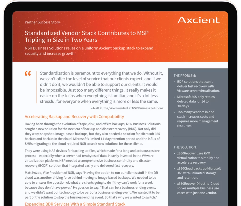 NSR triples business with x360 Platform