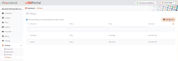 x360Recover Public APIs keys